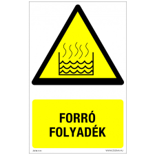 ZSONA DEKOR Forró folyadék Alumínium tábla 160x250 mm információs címke
