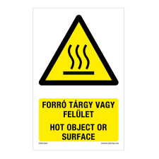 ZSONA DEKOR Forró tárgy vagy felület Alumínium tábla 160x250 mm információs címke