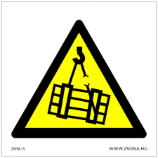 ZSONA DEKOR Függő teher! Öntapadós matrica 100x100 mm információs címke