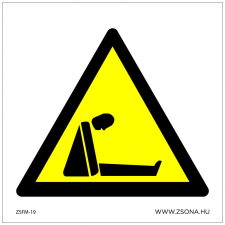 ZSONA DEKOR Fulladás veszélye! Öntapadós matrica 200x200 mm információs címke