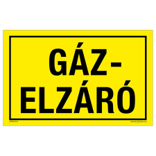 ZSONA DEKOR Gázelzáró Műanyag tábla 160x100 mm információs címke