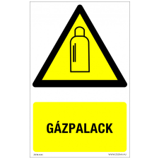 ZSONA DEKOR Gázpalack Öntapadós matrica 320x500 mm információs címke