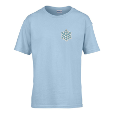 ZSONA DEKOR Gyerek póló Ovis jelel Hópehely mintával Világos kék 158 méret gyerek póló