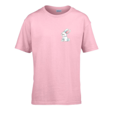 ZSONA DEKOR Gyerek póló Ovis jelel Nyuszi mintával Rózsaszín 158 méret