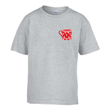 ZSONA DEKOR Gyerek póló Ovis jelel Pöttyös bögre mintával Szürke 110 méret