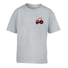 ZSONA DEKOR Gyerek póló Ovis jelel Traktor mintával Szürke 110 méret