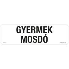 ZSONA DEKOR Gyermek mosdó Öntapadós matrica 250x80 mm információs címke