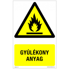 ZSONA DEKOR Gyúlékony anyag Műanyag tábla 160x250 mm információs címke