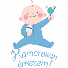 ZSONA DEKOR Hamarosan érkezem fiú - Sport táska fehér