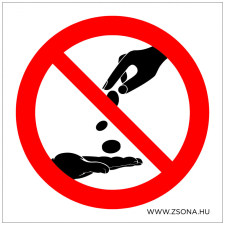 ZSONA DEKOR Házalás és koldulás tilos! Műanyag tábla 200x200 mm információs címke