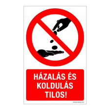 ZSONA DEKOR Házalás és koldulás tilos! Műanyag tábla 320x500 mm információs címke