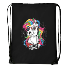 ZSONA DEKOR Hipster unicorn - Sport táska fekete