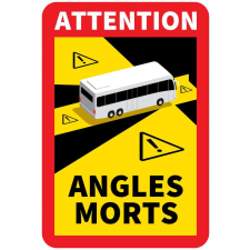 ZSONA DEKOR Holttér figyelmeztető - ANGLES MORTS Öntapadós matrica 170x250 mm Buszra információs címke