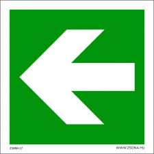 ZSONA DEKOR Iránynyíl balra Utánvilágító műanyag tábla 150x150 mm információs címke