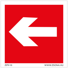 ZSONA DEKOR Iránynyíl balra Utánvilágító műanyag tábla 200x200 mm információs címke