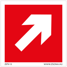 ZSONA DEKOR Iránynyíl fel Műanyag tábla 100x100 mm információs címke