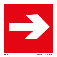 ZSONA DEKOR Iránynyíl jobbra Műanyag tábla 100x100 mm információs címke