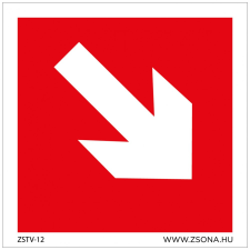 ZSONA DEKOR Iránynyíl le Utánvilágító öntapadós matrica 200x200 mm információs címke
