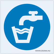 ZSONA DEKOR Ivóvíz Öntapadós matrica 150x150 mm információs címke