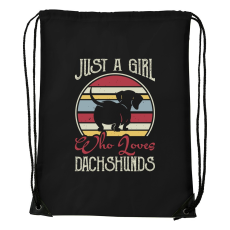 ZSONA DEKOR Just a girl who loves dachshunds - Sport táska fekete