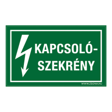 ZSONA DEKOR Kapcsolószekrény Öntapadós matrica 160x100 mm információs címke
