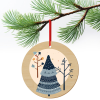 ZSONA DEKOR Karácsonyfa dísz fából nyomtatva Fácska