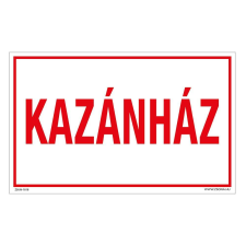 ZSONA DEKOR Kazánház Öntapadós matrica 160x100 mm információs címke
