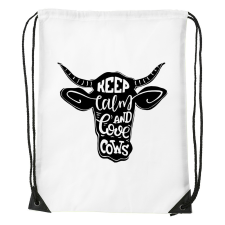 ZSONA DEKOR Keep calm and love cows - Sport táska fehér kézitáska és bőrönd