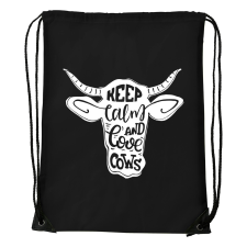 ZSONA DEKOR Keep calm and love cows - Sport táska fekete kézitáska és bőrönd