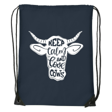 ZSONA DEKOR Keep calm and love cows - Sport táska navy kék kézitáska és bőrönd