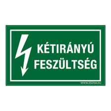 ZSONA DEKOR Kétirányú feszültség Öntapadós matrica 160x100 mm információs címke