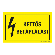 ZSONA DEKOR Kettős betáplálás! Öntapadós matrica 160x250 mm információs címke