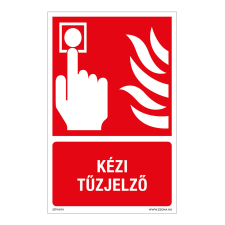 ZSONA DEKOR Kézi tűzjelző Utánvilágító műanyag tábla 160x100 mm információs címke