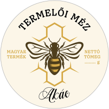 ZSONA DEKOR Kör alakú mézes cimke AKÁC 6 db/csomag v1 dekorációs kellék