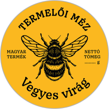 ZSONA DEKOR Kör alakú mézes cimke VEGYES VIRÁG 6 db/csomag dekorációs kellék