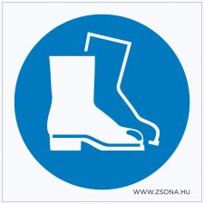 ZSONA DEKOR Lábvédő használata kötelező! Műanyag tábla 100x100 mm információs címke