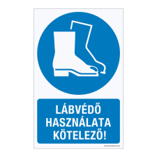 ZSONA DEKOR Lábvédő használata kötelező! Öntapadós matrica 160x250 mm információs címke