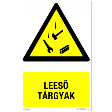 ZSONA DEKOR Leeső tárgyak Alumínium tábla 160x250 mm információs címke