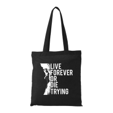 ZSONA DEKOR Live forever - Bevásárló táska fekete kézitáska és bőrönd