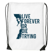 ZSONA DEKOR Live forever - Sport táska fehér kézitáska és bőrönd
