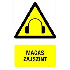 ZSONA DEKOR Magas zajszint Öntapadós matrica 160x100 mm információs címke