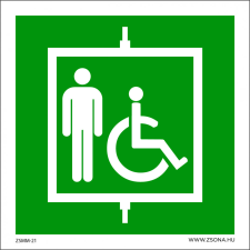 ZSONA DEKOR Menekülési felvonó Utánvilágító öntapadós matrica 100x100 mm információs címke