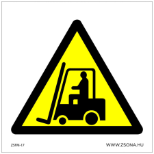 ZSONA DEKOR Munkagép-közlekedés! Öntapadós matrica 100x100 mm információs címke