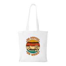 ZSONA DEKOR No coffee no work - Bevásárló táska fehér kézitáska és bőrönd