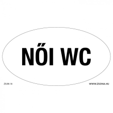 ZSONA DEKOR Női wc felírattal Műanyag tábla 120x65 mm ovál információs címke