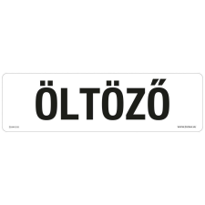 ZSONA DEKOR Öltöző Öntapadós matrica 250x80 mm információs címke