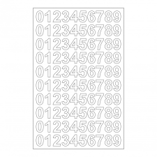 ZSONA DEKOR Öntapadós számok 2 cm-es méretben 100 db/ív Fehér ajándéktárgy