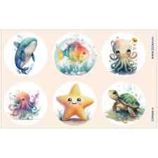 ZSONA DEKOR Öntapadós tengeri világ matrica csomag matrica