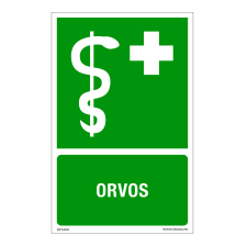ZSONA DEKOR Orvos Alumínium tábla 100x160 mm információs címke