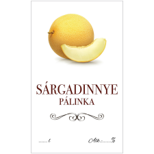 ZSONA DEKOR Pálinkás cimke ECO Sárgadinnye 5 db/csomag dekorációs kellék